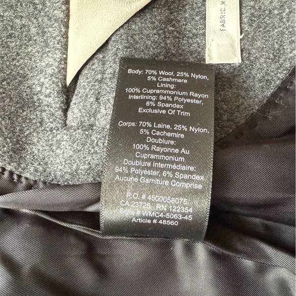 Aritzia Wilfred Cocoon Coat Virgin Wool & Cashmere Blend in Slate Gray Size XXS - Picture 7 of 16